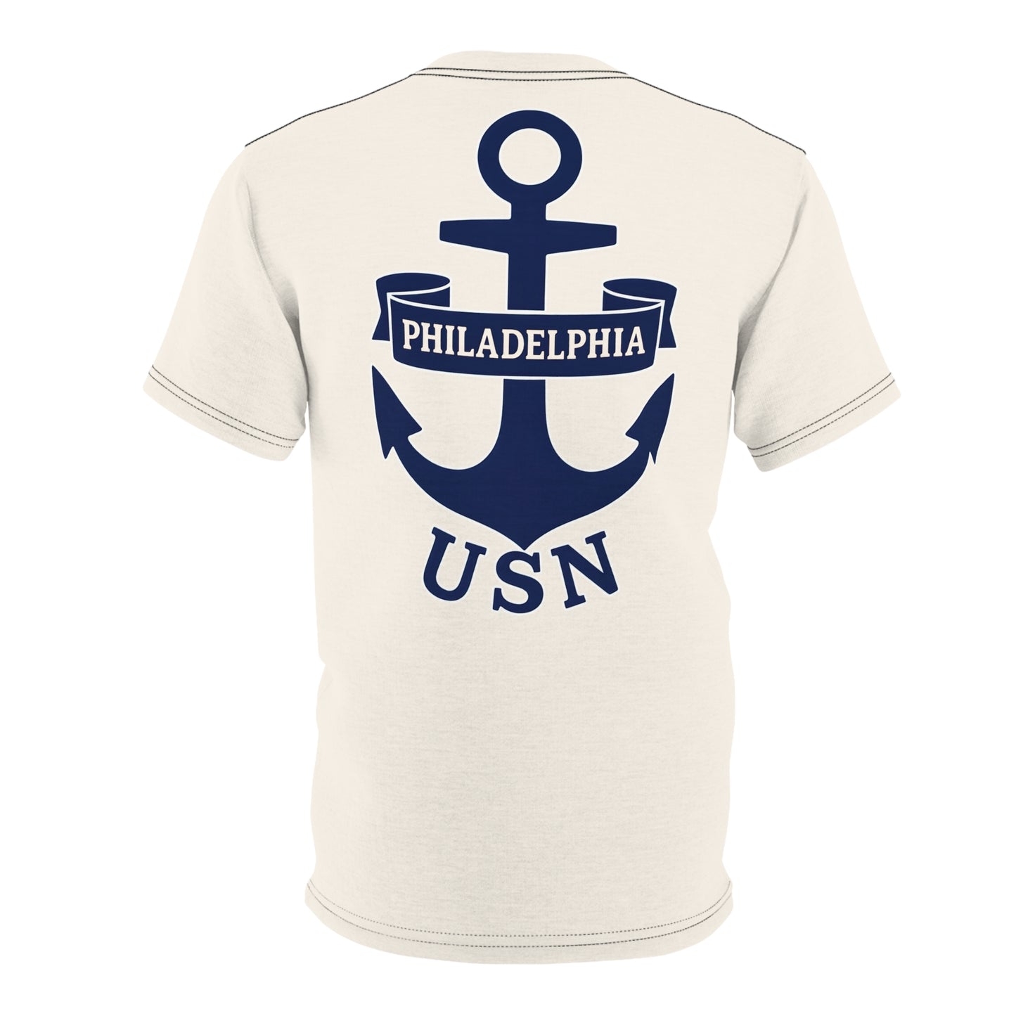 "USN Anchor", Unisex T-shirt (Whitecap)