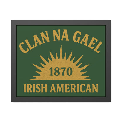 "Clan na Gael - Irish American", Framed Paper Poster (Brithemain Green)