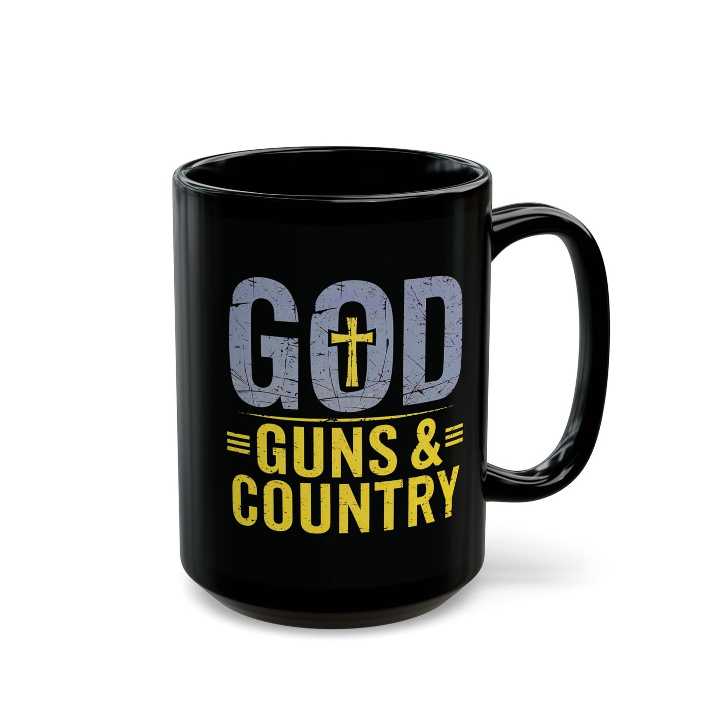 "God, Guns & Country" #01, Black Mug (11oz & 15oz)