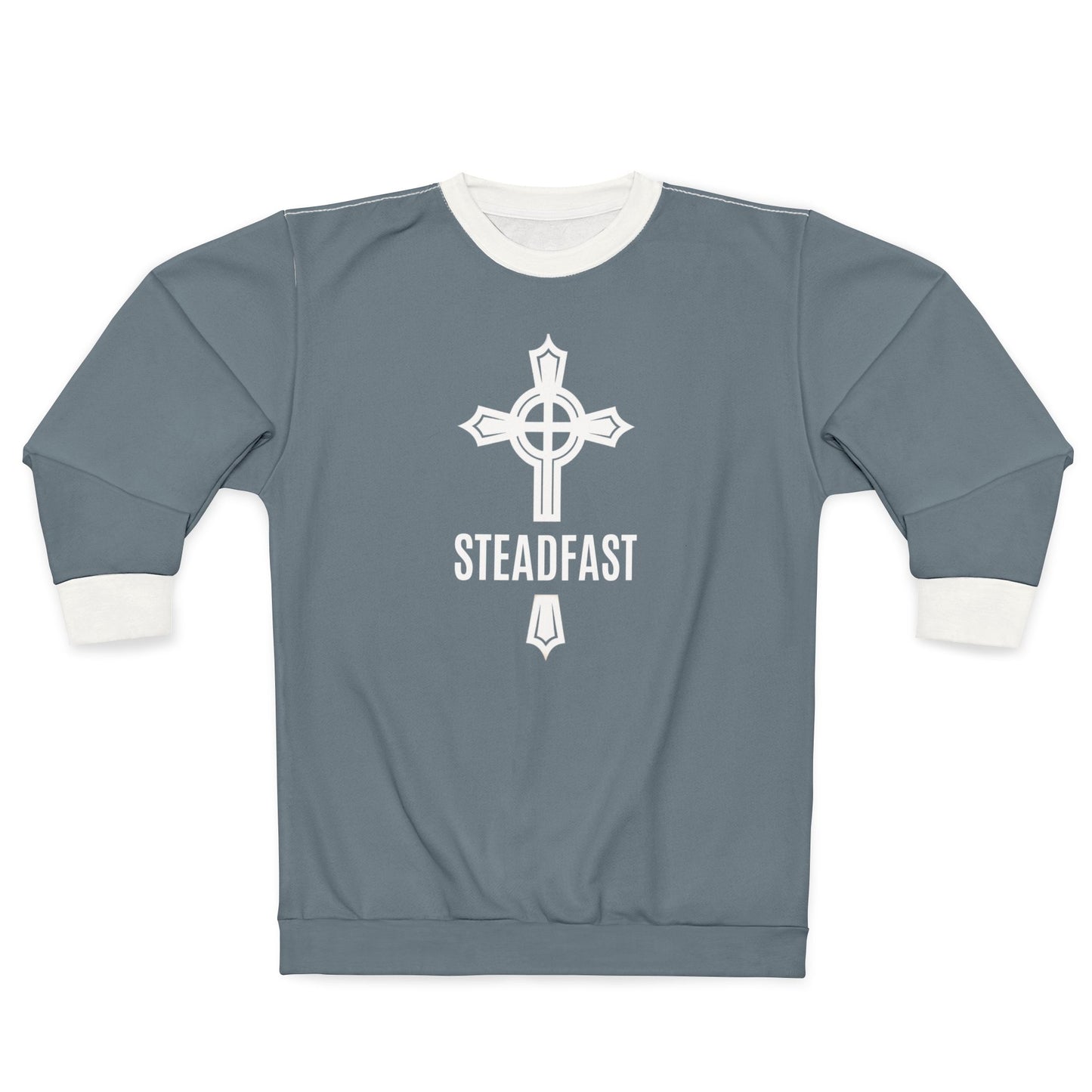 "Steadfast Cross", Unisex Sweatshirt (Slate Grey)