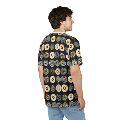 "Punk Polka", Wearable Pattern Art Unisex Tee (Iced Almond)