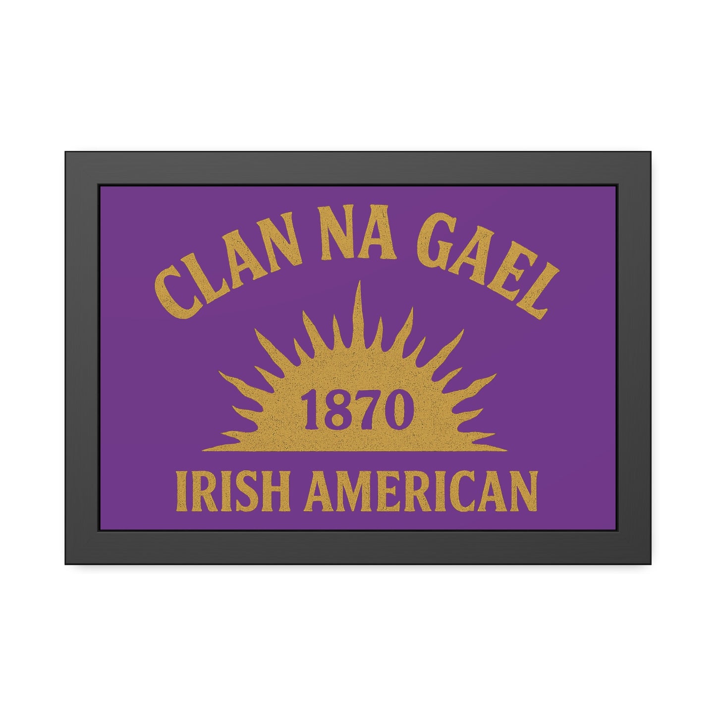 "Clan na Gael - Irish American", Framed Paper Poster (Vesper Violet)
