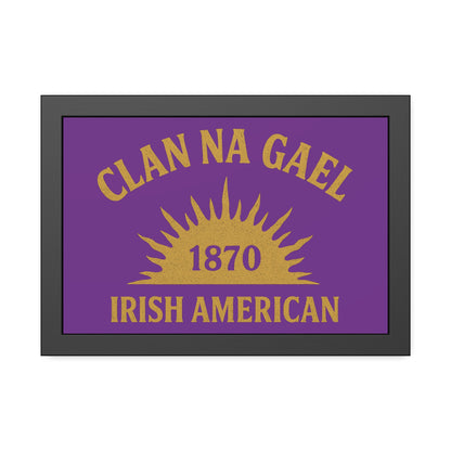 "Clan na Gael - Irish American", Framed Paper Poster (Vesper Violet)