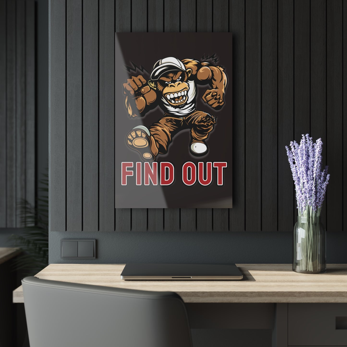 "Find Out", Acrylic Wall Prints (French Cleat Hanging) (Licorice Black)
