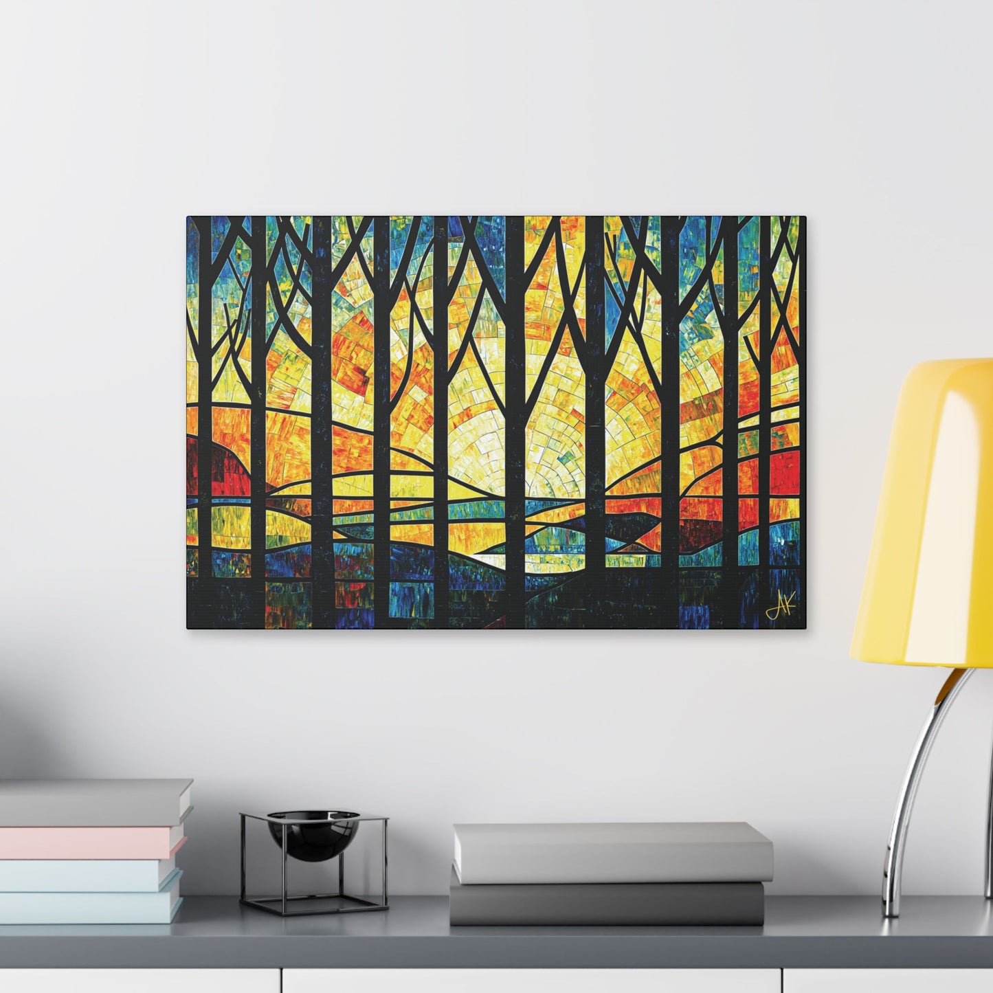 "Forest at Dawn", Stretched Classic Canvas Fine Art Print