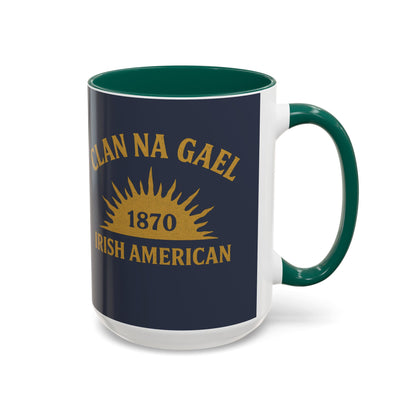 "Clan na Gael - Irish American", Colorful Mugs (11oz, 15oz) (Blue Burka Grey)