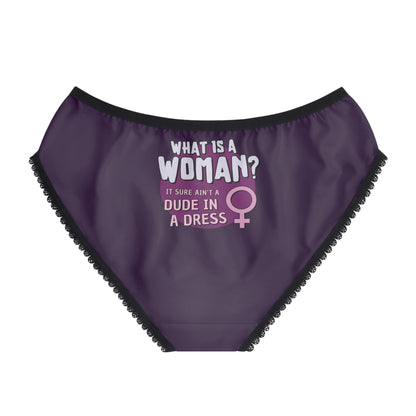 "What is a Woman" #01, Women's Briefs (Imperial Plum)