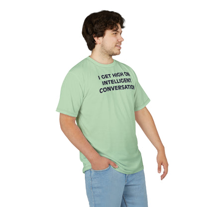 "Intelligent Conversation", Unisex T-shirt (Mint Gloss)