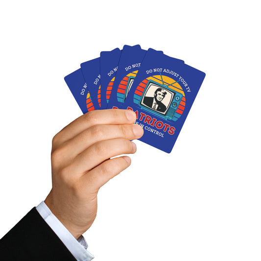 "Patriots are in Control" #01, Political Playing Cards (Patriot Blue)