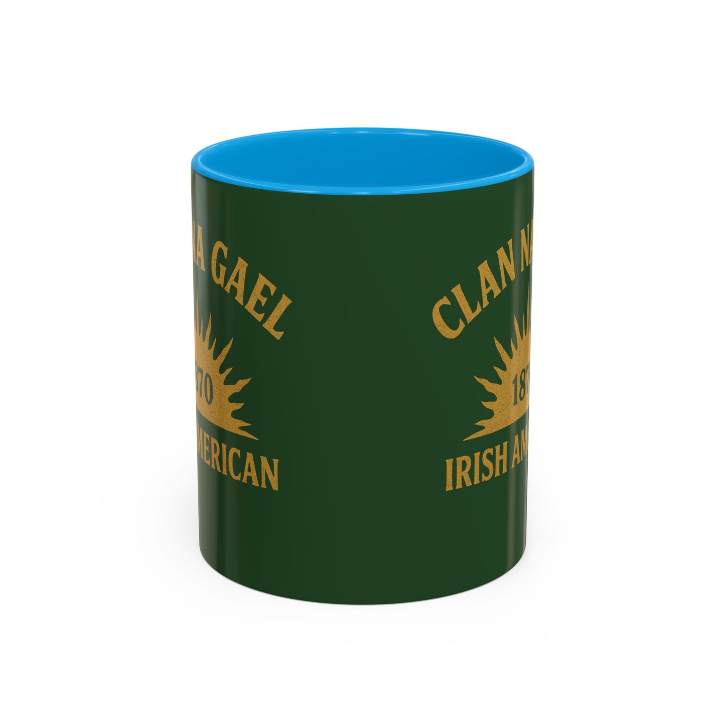 "Clan na Gael - Irish American", Colorful Mugs (11oz, 15oz) (Brithemain Green)