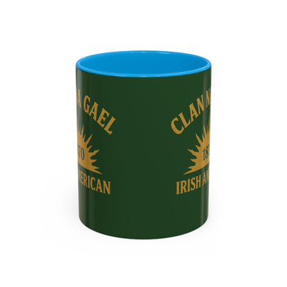 "Clan na Gael - Irish American", Colorful Mugs (11oz, 15oz) (Brithemain Green)