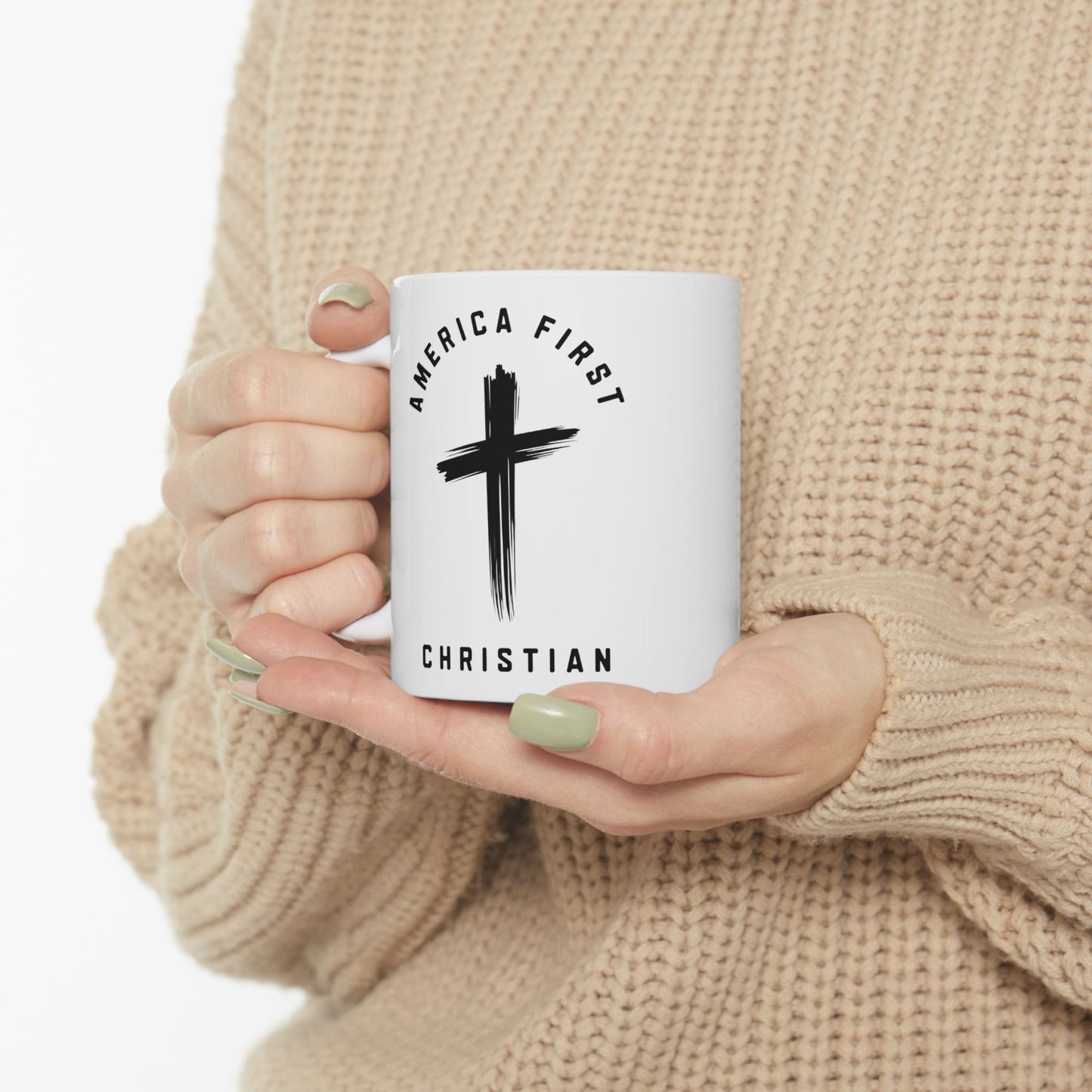 "America First Christian" #05, White Mug (11oz & 15oz)