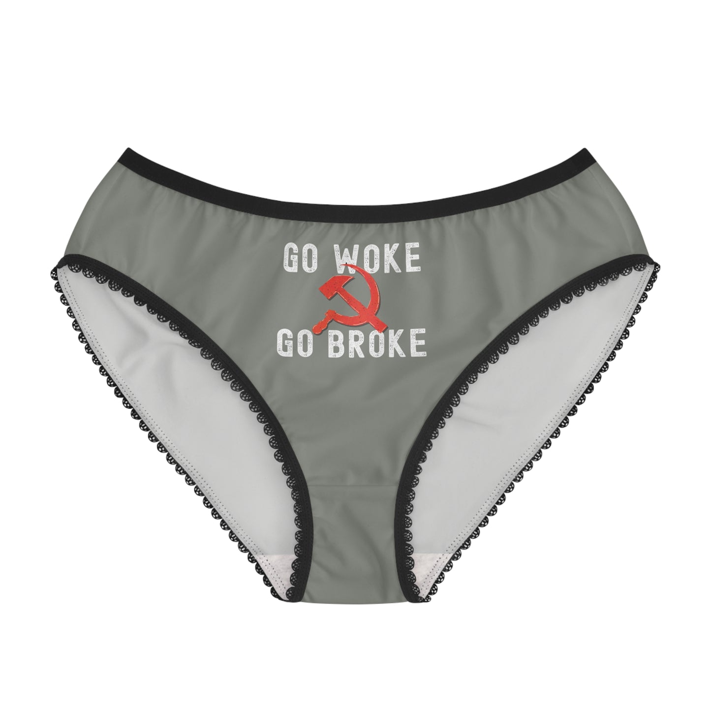 "Go Woke Go Broke (Communist)", Women's Briefs (Zimbabwe Plains)