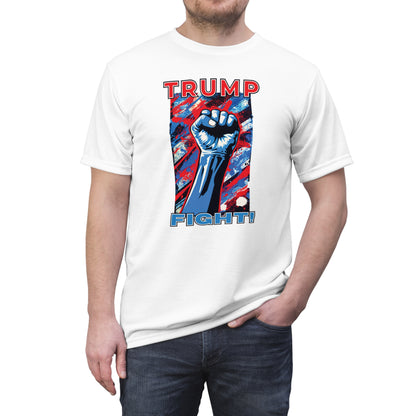 "TRUMP FIGHT!", Unisex White T-shirt