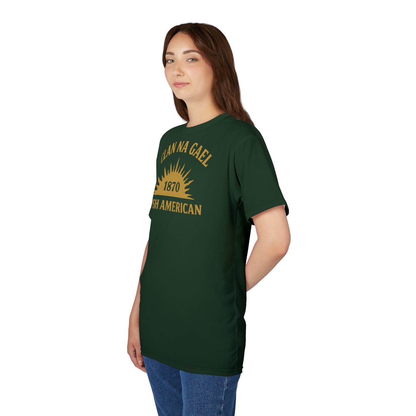 "Clan na Gael - Irish American", Unisex T-shirt (Fenian Green)