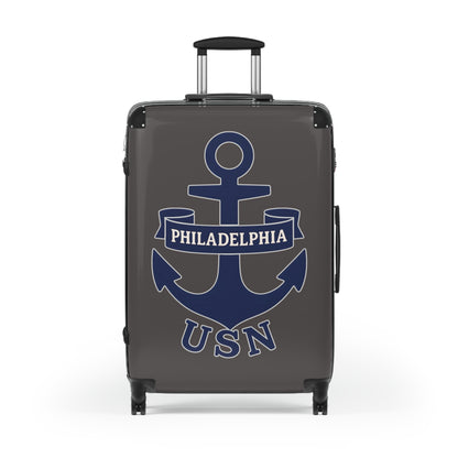 "USN Anchor", Suitcase (Wolf Grey)
