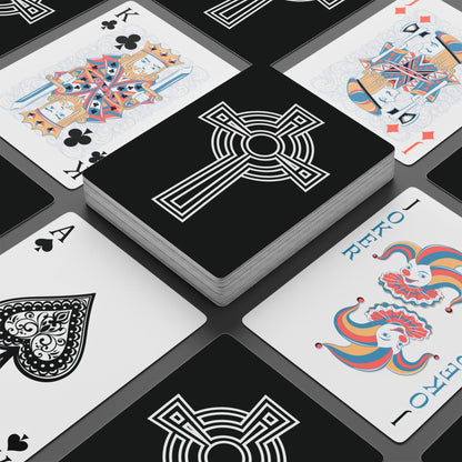 "A Simple High Cross", Christian Playing Cards (Void Black)