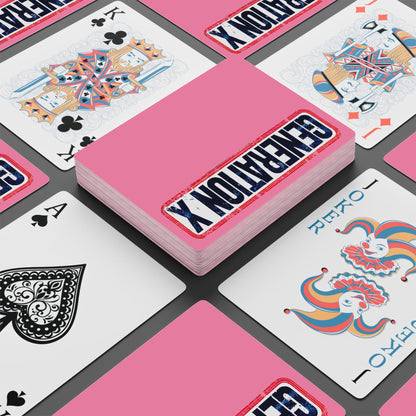 "Generation X", Retro Playing Cards (Carnation Pink)