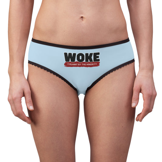 "Woke - Tyranny by the Minority", Women's Briefs (Arctic Blue)