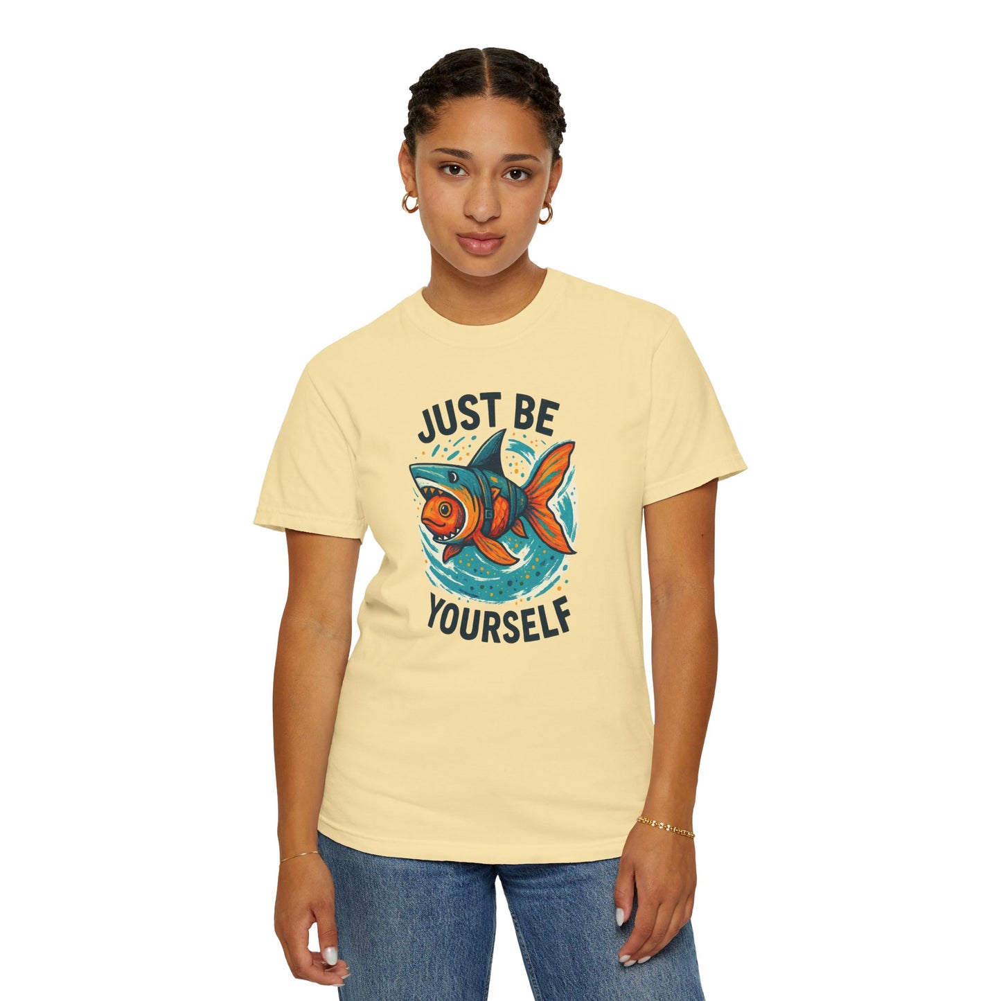 "Just Be Yourself", Unisex T-shirt (White and light colors)