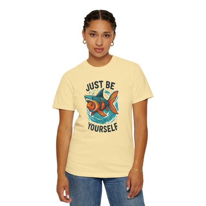 "Just Be Yourself", Unisex T-shirt (White and light colors)