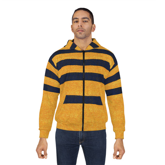 "Triple Ensign", Unisex Wearable Art Zip Hoodie