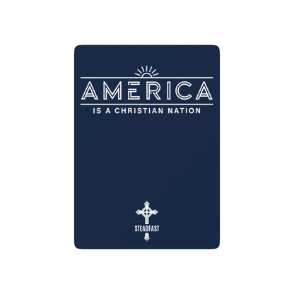 "America is a Christian Nation", Christian Playing Cards (Night Sky Blue)