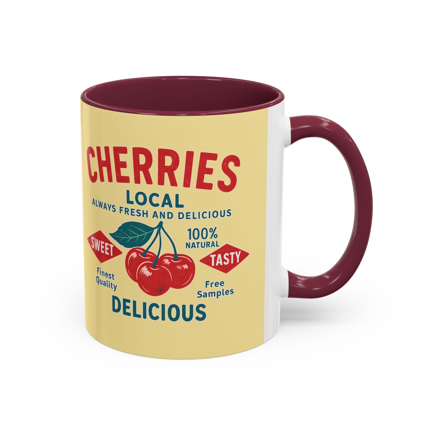 "Delicious Cherries", Colorful Mugs (11oz, 15oz) (Sanctum Veil)
