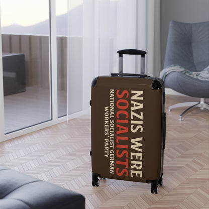 "Nazis were Socialists", Suitcase (Dark Chocolate Brown)