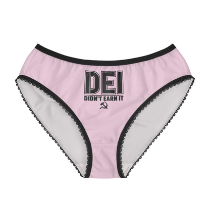"DEI - Didn't Earn It" #14, Women's Briefs (Lace Pink)