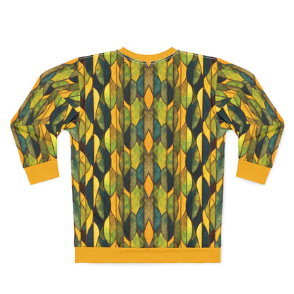 "Inner Grove", Unisex Sweatshirt (Amber Collar, Cuffs & Waistband)