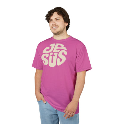 "Retro Jesus", Unisex T-shirt (Rosy Pink)