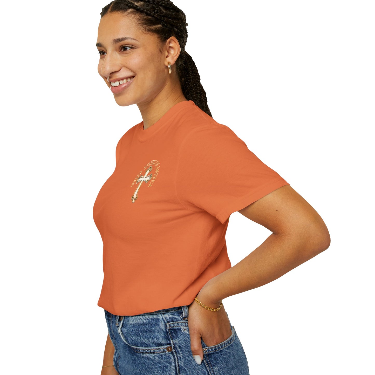 "USA Gold Cross", Unisex T-shirt