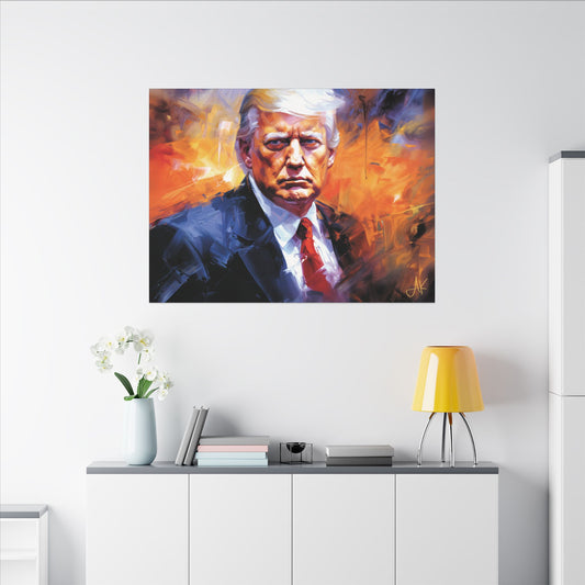 "Trump Portrait No. 9", Stretched Matte Canvas Fine Art Print