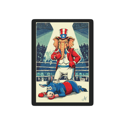 "Brutal Woke Knockout 2024",  Political Playing Cards (70's Black)