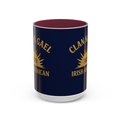 "Clan na Gael - Irish American", Colorful Mugs (11oz, 15oz) (Mariana Blue)