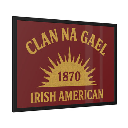 "Clan na Gael - Irish American", Framed Paper Poster (Palladius Red)