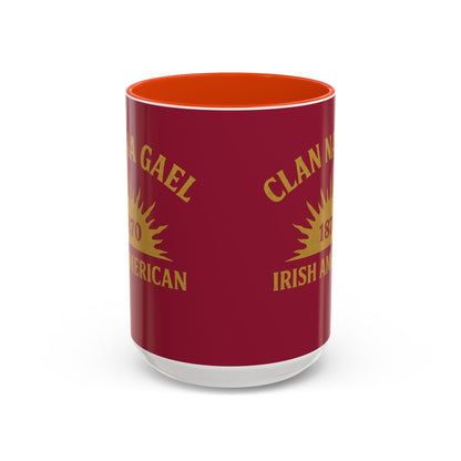"Clan na Gael - Irish American", Colorful Mugs (11oz, 15oz) (Fénechas Red)