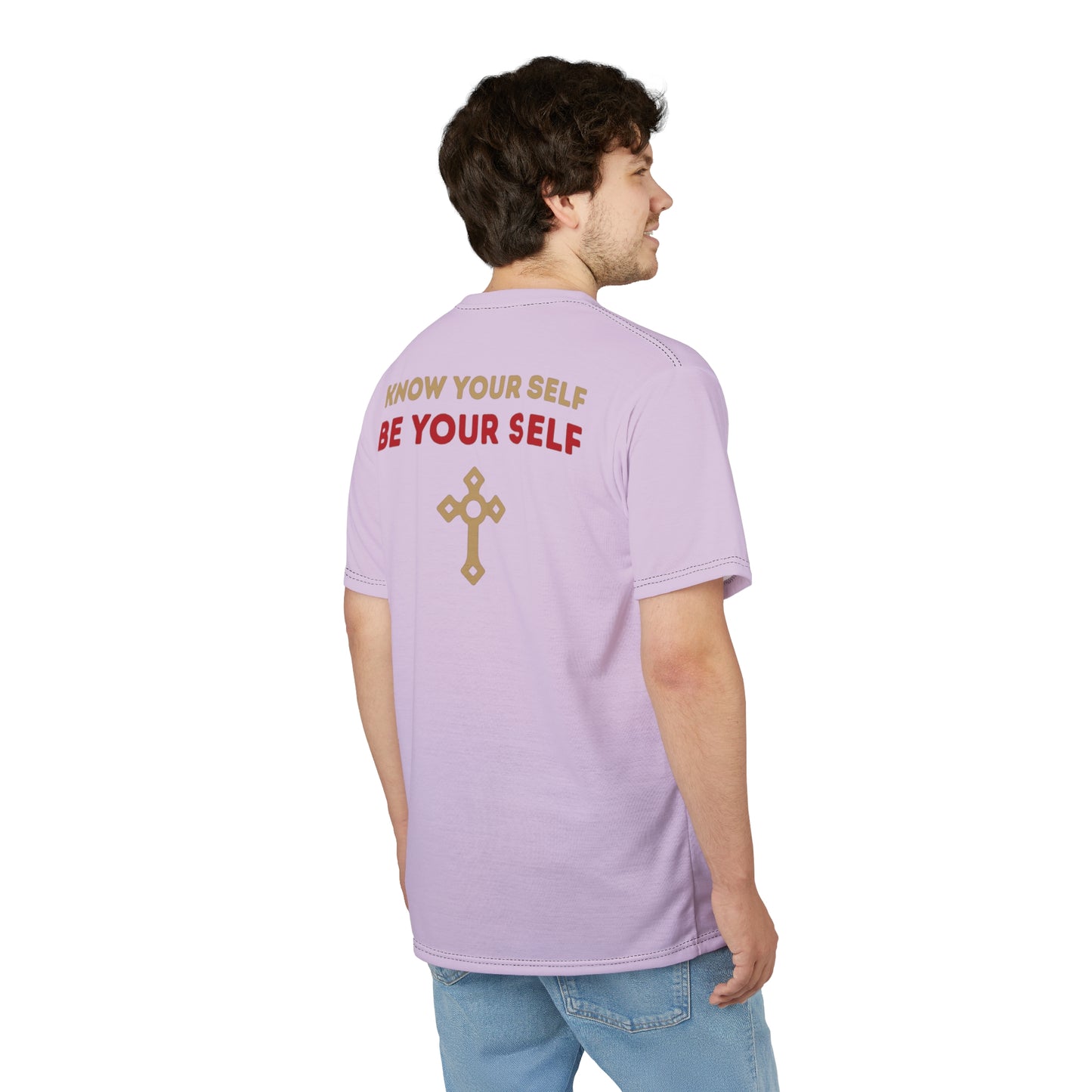 "Know Your Self", Unisex T-shirt (Floridian Blush)