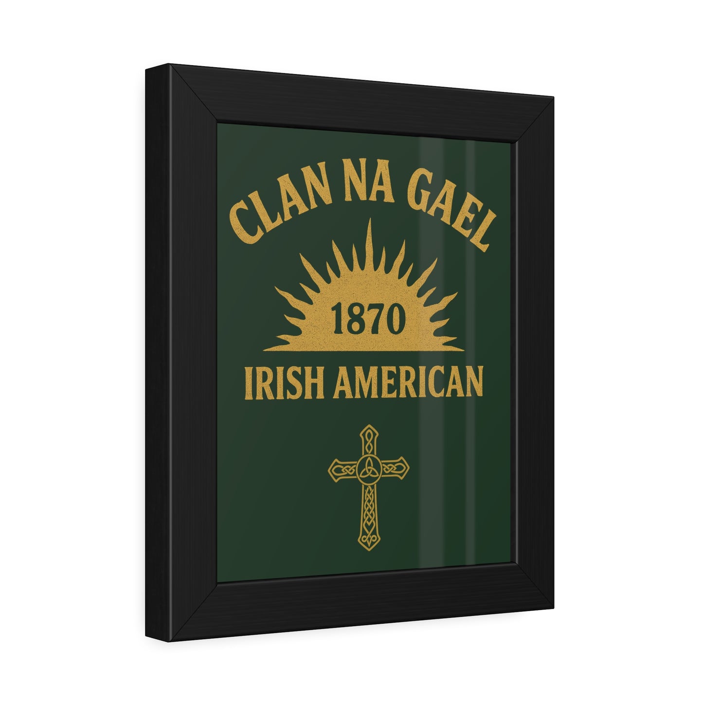 "Clan na Gael - Irish American", Framed Paper Poster (Fenian Green)