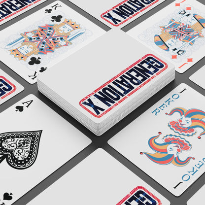 "Generation X", Retro Playing Cards (Pure White)