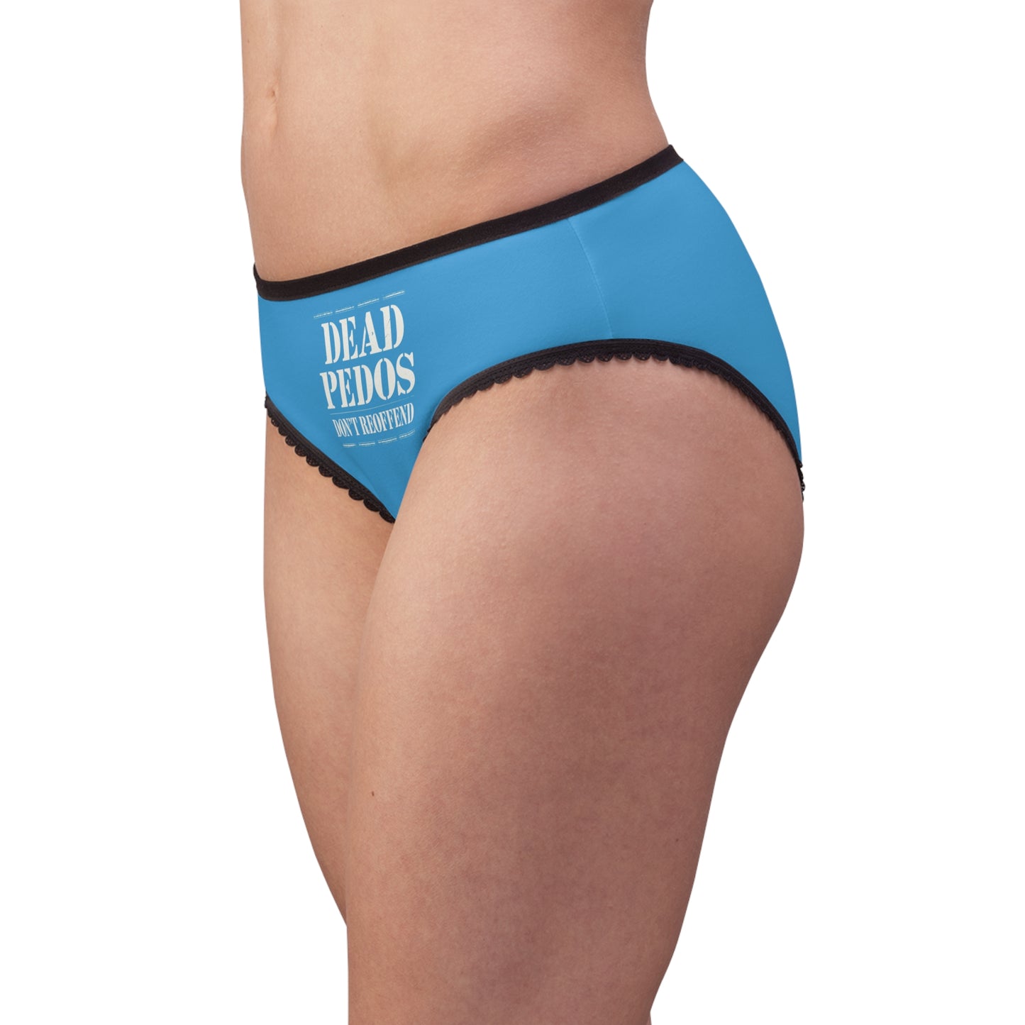 "Dead Pedos Don't Re-Offend", Women's Briefs (Swimmer Blue)