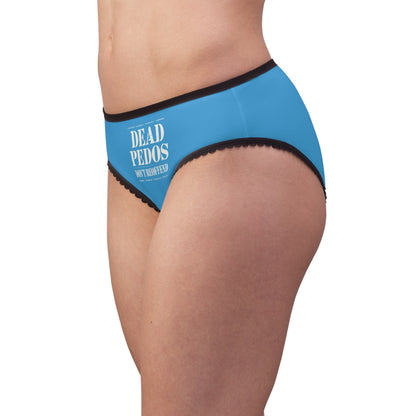 "Dead Pedos Don't Re-Offend", Women's Briefs (Swimmer Blue)