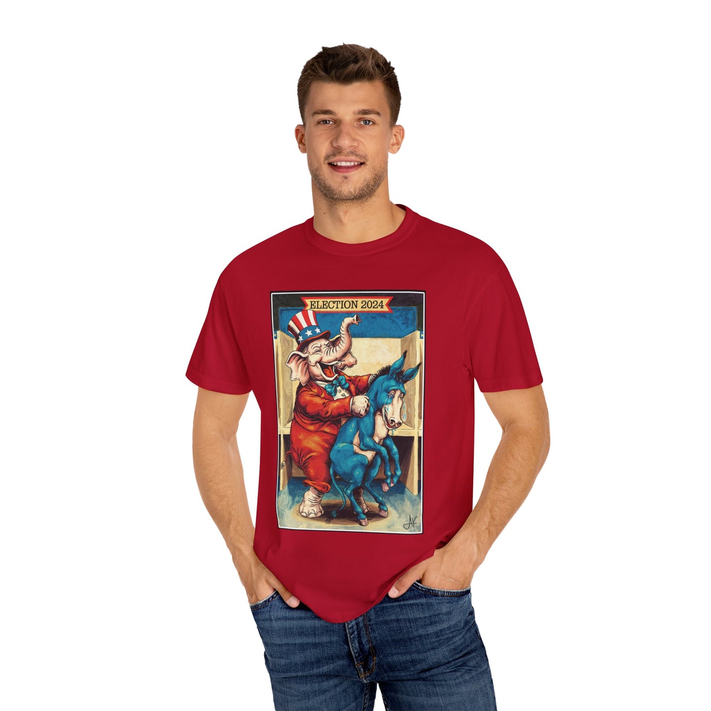 "MAGA Spanked the Donkeys 2024", Unisex T-shirt (Dark Colors)
