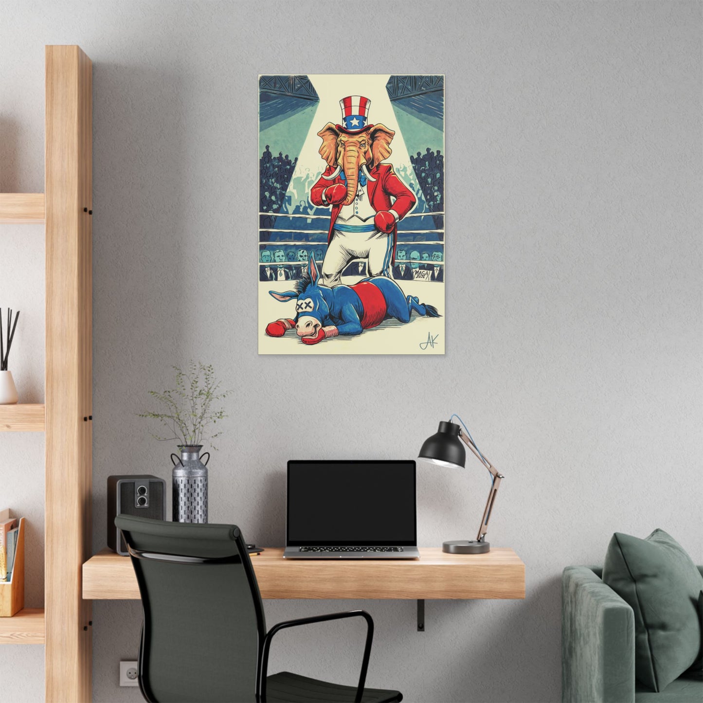 "Brutal Woke Knockout 2024", Stretched Classic Canvas Print