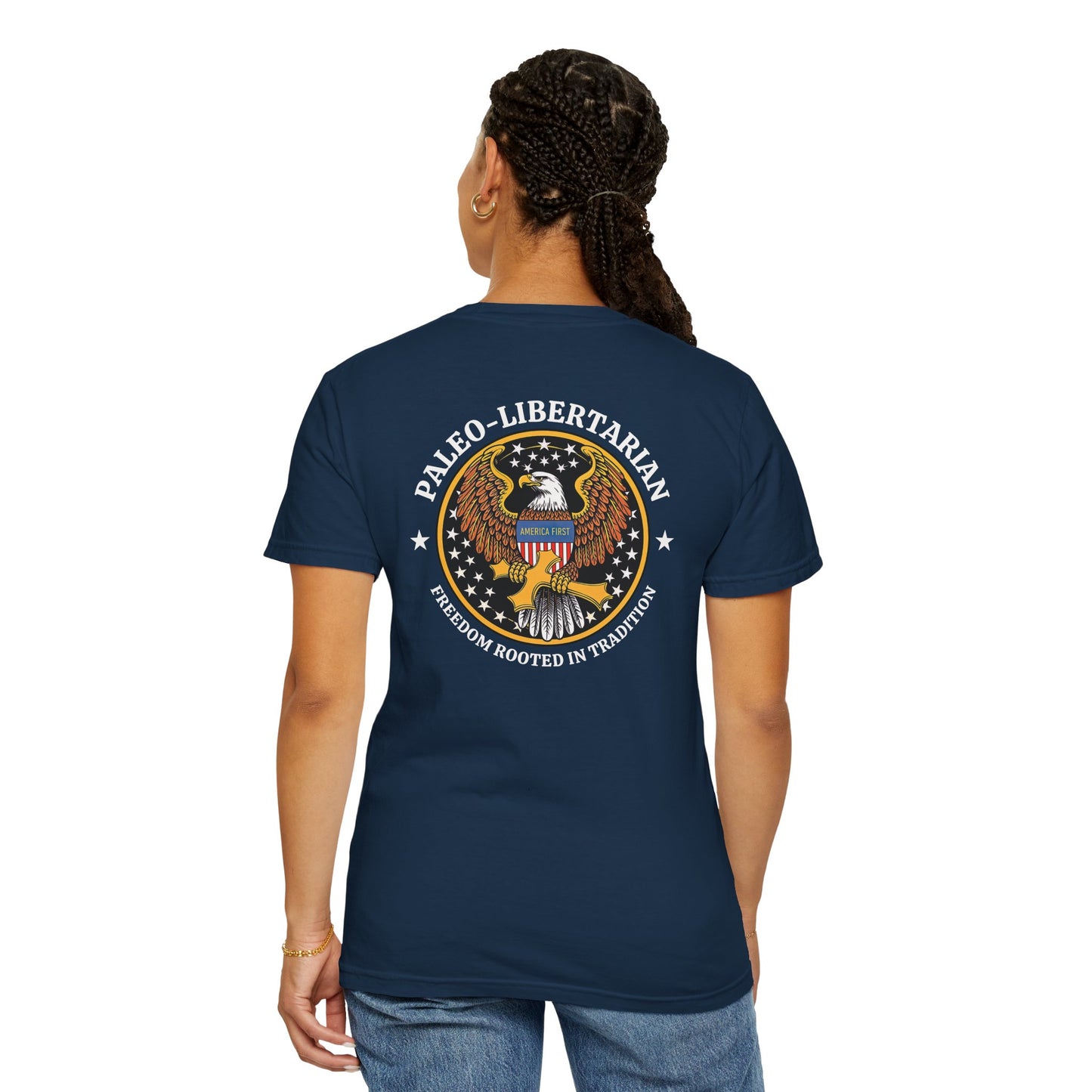 "Paleo-Libertarian" #01, Unisex T-shirt (Dark Colors)