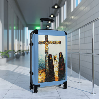 "At-the-Foot of the Cross - John 19:25", Suitcases (Light Blue)