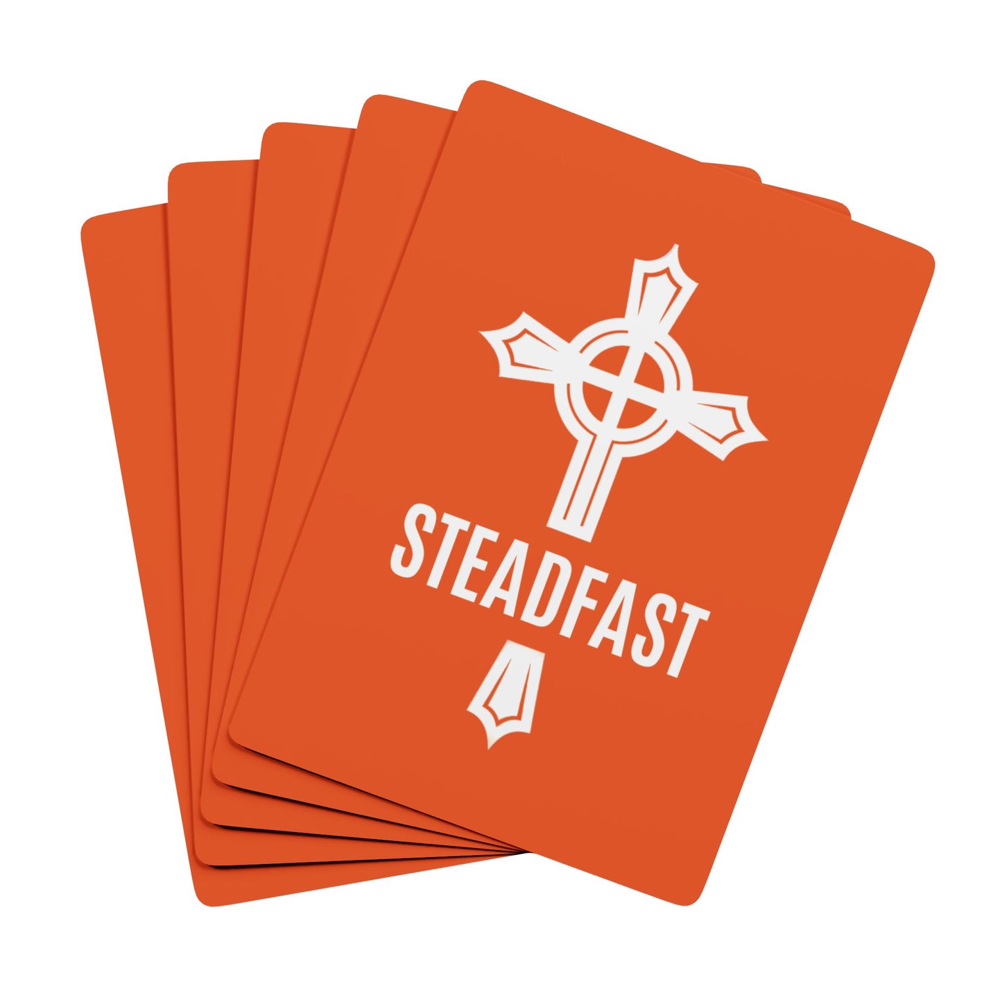 "Steadfast Cross", Christian Playing Cards (Salamander Orange)