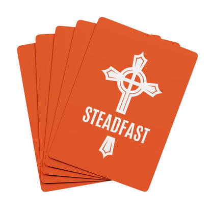 "Steadfast Cross", Christian Playing Cards (Salamander Orange)