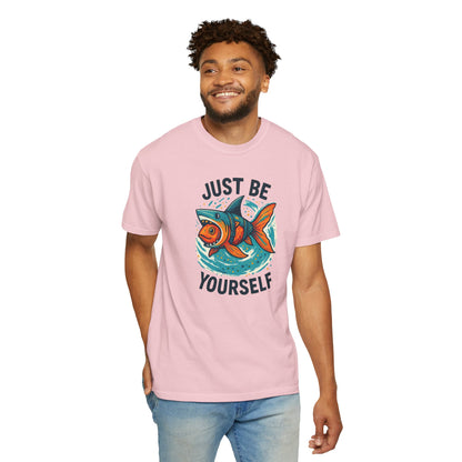 "Just Be Yourself", Unisex T-shirt (White and light colors)